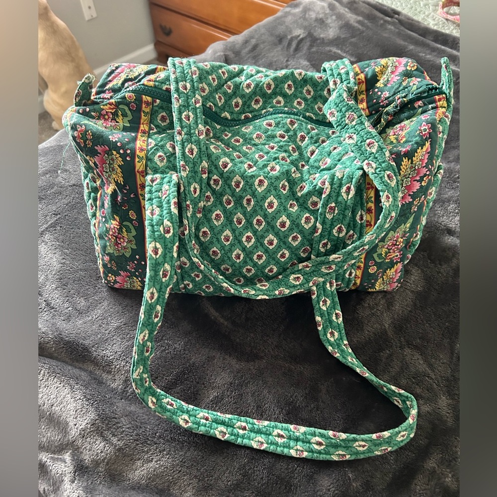 Vera Bradley Small Over the Shoulder Travel Bag. Greenfield Print.
